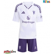 Camiseta Manchester United Visitante Equipación para niños 2025-26 manga corta (+ pantalones cortos)
